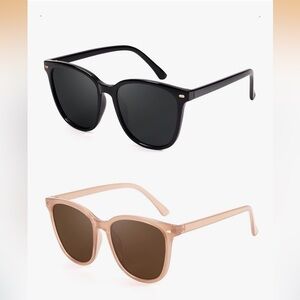 NEW FIMLY 2 Packs Sunglasses for Women Polarized UV400 Protection